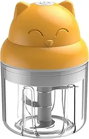 Electric Chopper - Garlic Mincer & Storage Container | Stainless Steel Cutter, Portable Small Food Processor, USB Vegetable Onion Chopper, Rechargeable Powerful
