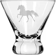MIP 8 oz Stemless Martini Cocktail Glass Cosmopolitan Margarita Horse