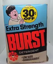 Vintage 1971 Colgate's Extra Strength BURST Detergent Unopened w/HAZEL Jumbo