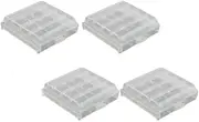 4 x Plastic AA AAA Battery Container Batteries Storage Case Batteries Holder (White)