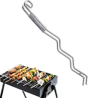 Barbecue Net Fork - Grilling Rack Clip Stainless Steel Grill Net Fork - Grilling & BBQ Utensils, Screwdriver Tool for Family, Friends, Home, Young People, Elderly
