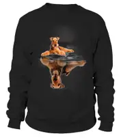 Airedale terrier pup reflection sweatshirt CrewneckHoodie sweatshirt