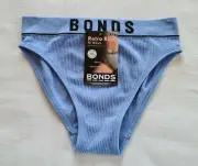 Bonds Originals Ladies WU8GW FEJ Bluesfest Retro Rib Hi Bikini Brief Size 8 New