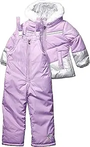 [LONDON FOG] Girls' Snowsuit with Snowbib and Puffer