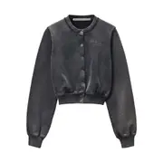 [Alexander Wang] Alexander Wang Snap-buttons Crew-neck Sweatshirt XXS BLACK