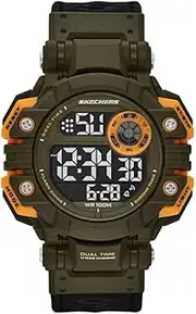 [Skechers] Men's Allenford Digital Green Nylon Watch, Green