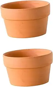 BESPORTBLE 2pcs Terracotta Flower Pots Planters with Drainage Hole for Use Cactus Succulents and Bonsai Present for Housewarming Birthdays and Holidays