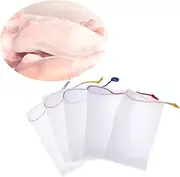 Minkissy Facial Cleaner Tool 5pcs Soap Mesh Bag Soap Holder Foaming Net Easy to Use Clean Random Color