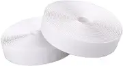 DOITOOL 5M Adhesive Hook Loop Fastening Tape Durable Double Sided Tape for Versatile Use Electronics Construction and Furniture Easy Installation White
