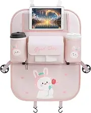 Car Seat Storage Bag - Back Seat Organiser for Kids - Car Seat Back Organiser Multiple Pockets and Cartoon Design - Car Seat Back Storage Bag