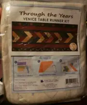 June Tailor THROUGH THE YEARS VENICE TABLE RUNNER Pre-Printed Batting And Fabric
