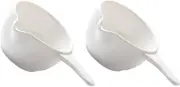 Homoyoyo 2pcs Ceramic Gravy Boat Set - Elegant White Gravy Pourer for Sauces and Dips - Ideal for Serving Tomato Sauce Soy Sauce and Gravy for Home Dining and Entertaining