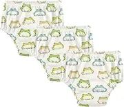 Baby Girls Potty Training Pants Reusable Overnight Training Underwear Breathable Underwear for Toddler 3T Seamless Pattern Cartoon Frog Design on