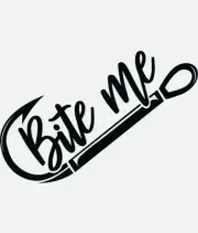 8" Bite Me Fishing Decal Vinyl Stickers Boat Window Tackle Bass Salt life