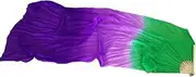 [CekoCk] Sequin Skirt，Belly Dancer Skirt, Dance Ribbons,Silk Fans,Women Silk Veil Belly Dance Practice Props Stage Show Costume Accessory Hand Dye Extra Long 180Cm (Color : As Picture15)
