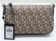 DKNY Bryant Park Demi Monogram Logo Crossbody - Brown - NWT
