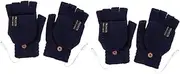 [Kisangel] Heating Gloves Rechargeable Anti Static Gloves Fingerless Gloves Windproof Thermal Gloves Heated Gloves Powered Gloves Black Hand Warmers Gloves Heated Mitten Acrylic Blend
