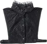[GAROZATION] False Collar Women Black Shirt Shirts for Work Scarves for Women Dressy Womans Blouse Silk Scarf for Women Neck Lace Trim Dress Shirts for Women Neck Fake Collar Chiffon