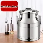 Milk Can Stainless Steel 25/30L Locking Sealed Lid Bucket Food Storage Container
