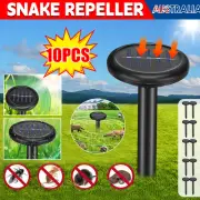 10PCS Garden Solar Snake Repeller Multi Pulse Ultrasonic Rat Pest Repellent AUS