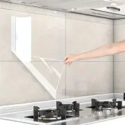 Kitchen Stove Backsplash Clear Wall Protector,Electrostatic Wall Protective F...