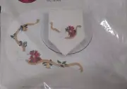 VTG 1980 Columbia Minerva Crewel Christmas Dove Kit Placemat & Napkin #7268 New