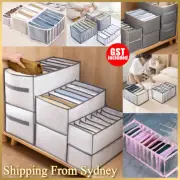 7-Grids Mesh Storage Bag Clothes Pants Drawer Wardrobe Organizer Foldable Boxes~
