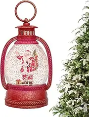 Christmas Snow Globe | Lighted Christmas Snowman Lamp - Lanterns Built-in Light-up Design with Flashing Snow, Durable Lantern for Decorative Gifts Borato