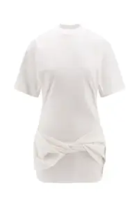 在飛比找ZALORA購物網優惠-Cotton t-shirt with frontal kn