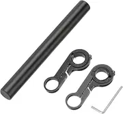 20cm Professional Handlebar Extension Frame Bike Handlebar Extend Bracket Double Bracket Cycling Equipment Extender Accessory (Black)