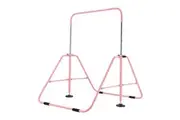 Kids Gymnastics Bar Training Climbing Frame Playground Workout Horizontal Expandable Monkey Kip for Home Pink