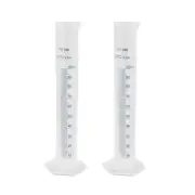2 Pcs Measuring Cylinder,for DIY, Science Lab, (Clear White, 100ml)