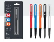 Parker Beta Neo Chrome Trim Ball Pen - MultiColor Assorted (Pack of 2)