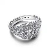 NEW 100% Authentic PANDORA 925 Pavé Square Cocktail Ring 193556C01
