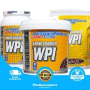 INTERNATIONAL PROTEIN Amino Charged WPI Whey Protein Isolate, 3 Size, 7 Flavours