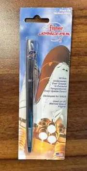 Collector’s Edition NASA Space Pen Fisher Chrome Writes Underwater Over Grease