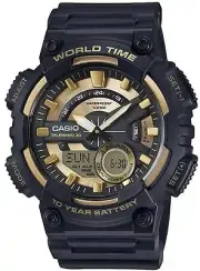 Casio AEQ110BW-9AV Men's World Time Telememo 30 Watch