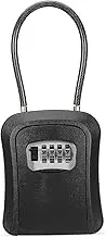 Parliky Box Lock Box with Code Wall Mounted Key Hider Secure Key Storage Holder for Home and Office Easy Installation Sleek Design