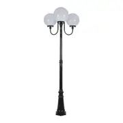 Lisbon Post 3 Lights Up Bracket H2250mm W300mm Black Aluminium - 15765