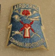 ARMY PATCH,POCKET PATCH, 82ND AIRBORNE DIVISION, COMMAND AND CONTROL 1940s 1950s