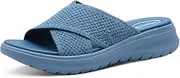 [Tamaris] Comfort Women's Vegan Chunky Sole Mules, Blue (Denim), 42 EU, Denim, 11 AU