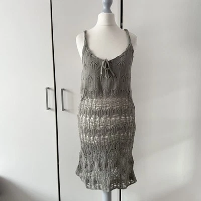 Urban Outfitters Fairycore Ribbon Knit Mini Dress Size L Sleeveless