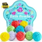 Bath Bombs for Women, 10 Pack Handmade Natural Essential Oils Rose Bath Bombs Gi