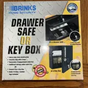 NIB New Brinks Drawer Safe Key Box 7"x7" Home Security Lock Model #4010