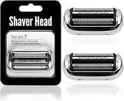 Series 7 73S Foil & Cutters Shaver Replacement Head for Braun Series 7 Electric Razors,Easily Attach Your Shaver Head, Compatible with New Generation Series 7 Shavers, 73S, 2Pack
