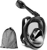 Full Face Snorkeling Mask, Diving Mask, Free Breathing Design with Detachable Camera Mount Anti-Fogging Anti-Leak Professional Snorkel Set, Snorkeling Gear for Adults