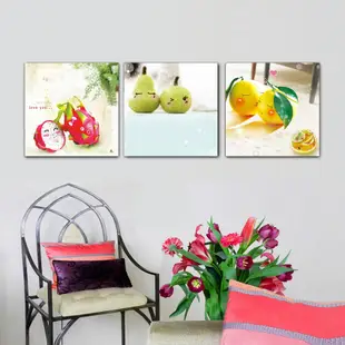 現代廚房餐廳牆畫布繪畫水果牆畫家用解碼帆布印花