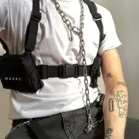 在飛比找Yahoo!奇摩拍賣優惠-工裝背心包 機能戰術後揹包 多功能胸包 胸前包 戰術背心包 