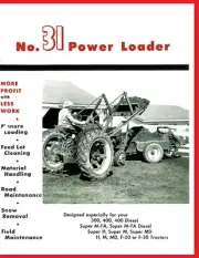 IH Farmall H M 200 300 31 Power Front End Loader Brochure w/ Grader Manure Scoop