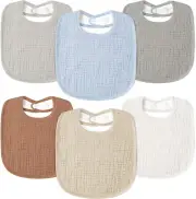 Susurration Muslin Baby Drool Bibs Soft Square Adjustable Baby Bandana Bibs f...